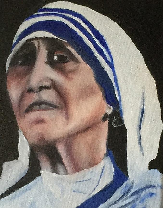 Mother Teresa Painting by Ryszard Ludynia
