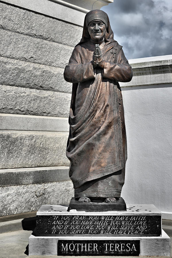 Unique Photograph - Mother Teresa - St Louis Cemetery No 3 New Orleans by Alexandra Till