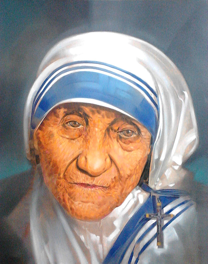 Mother Theresa Painting by Sachin Parelkar | Fine Art America