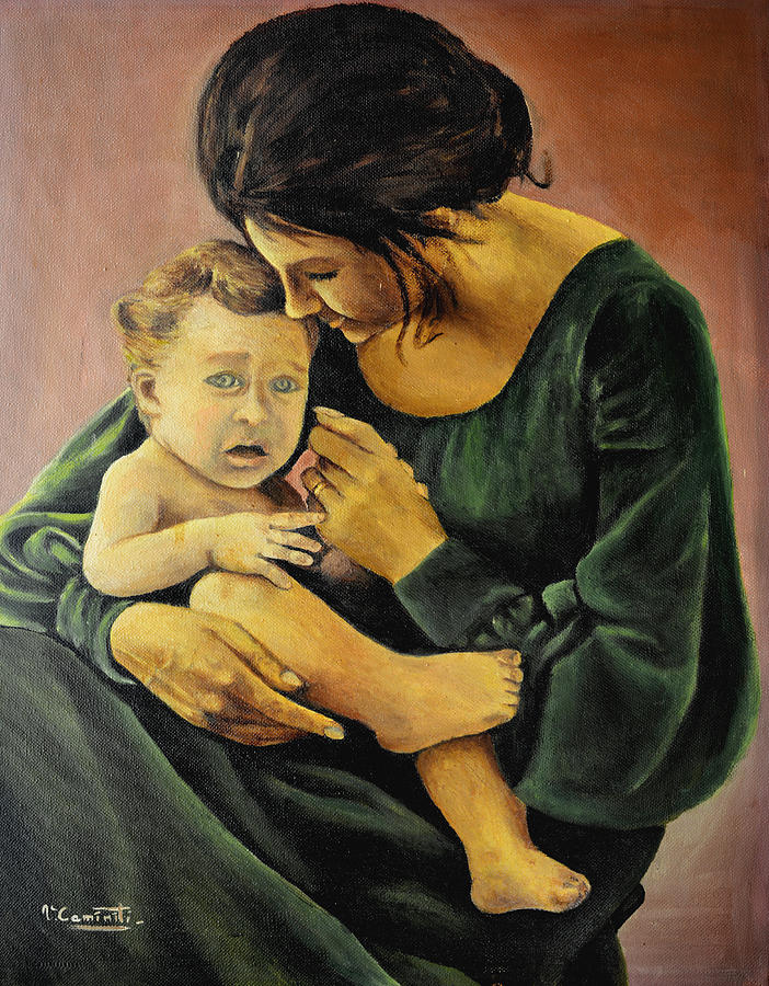 Motherhood Painting - Motherhood by Vanda Caminiti