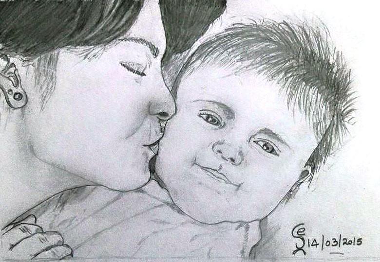 Mothers Day Drawing Sketch  Drawing Skill