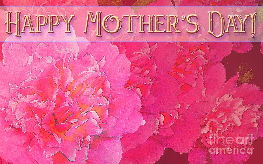 Mothers Day Peonies Digital Art by Melissa A Benson