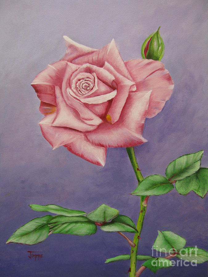 Mothers Day Rose Painting by Jimmie Bartlett
