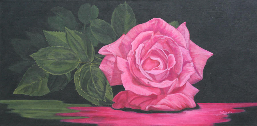 Mothers Day Rose Painting by Wendy Shoults