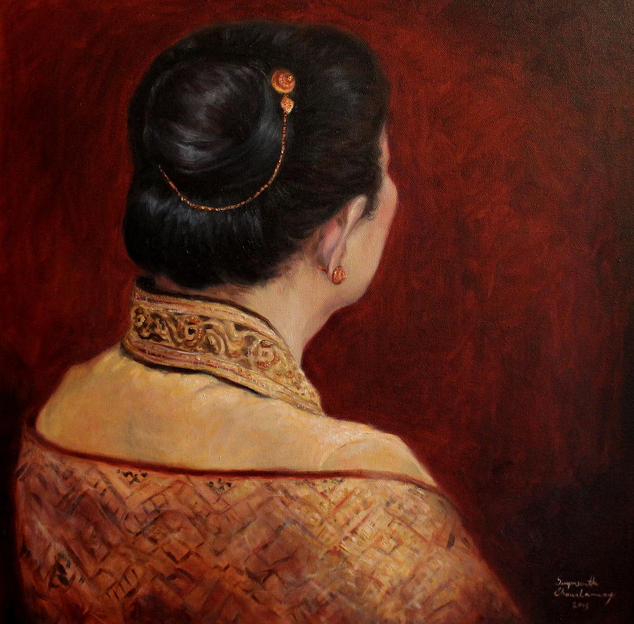 Mothers Elegance Painting by Sompaseuth Chounlamany