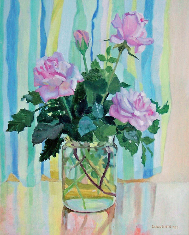 Mothers Roses Painting by Bonnie Mason