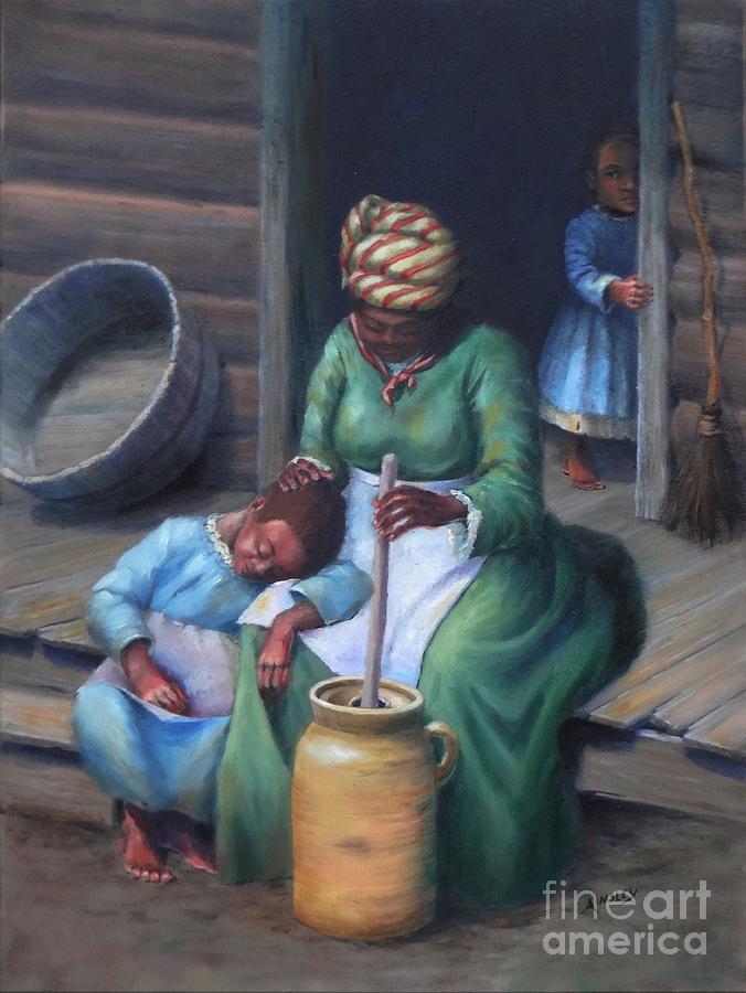 Cabin Painting - Mothers Work by Ainsley McNeely
