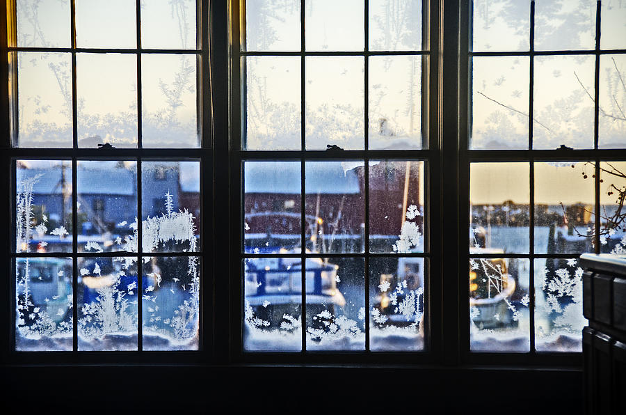Motif #1 Through Frosty Window Photograph by Donna Doherty