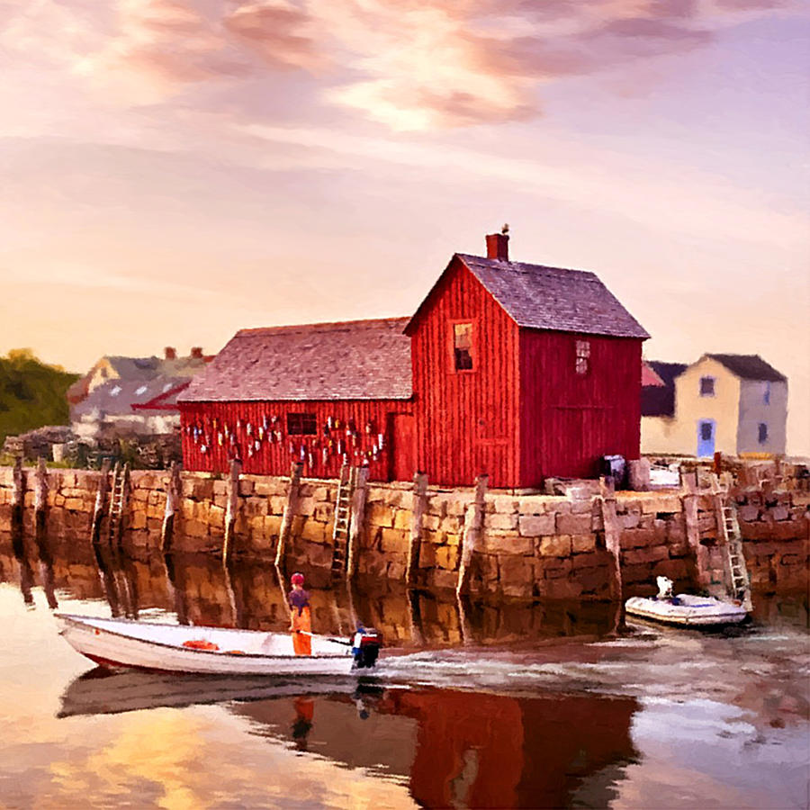 Boat Photograph - Motif Number One Rockport Massachusetts  by Bob and Nadine Johnston