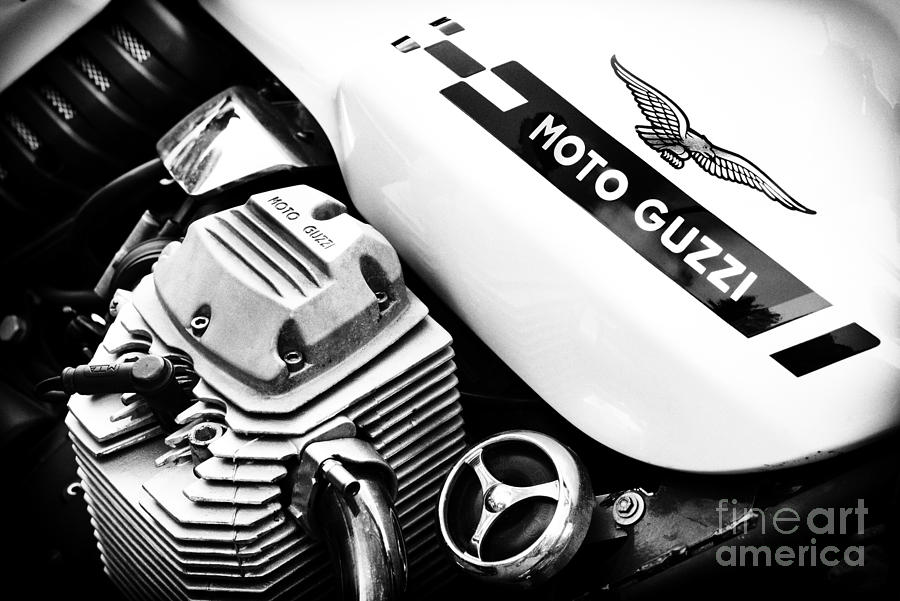 Motorcycle Photograph - Moto Guzzi Le Mans Monochrome by Tim Gainey
