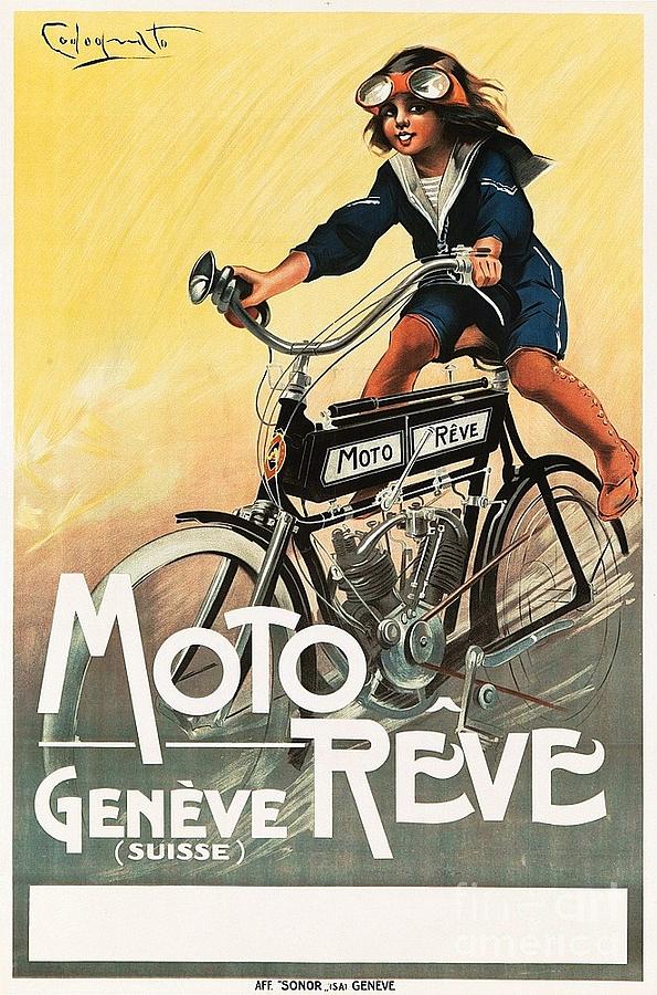 Moto Reve - 1913 Painting by Thea Recuerdo