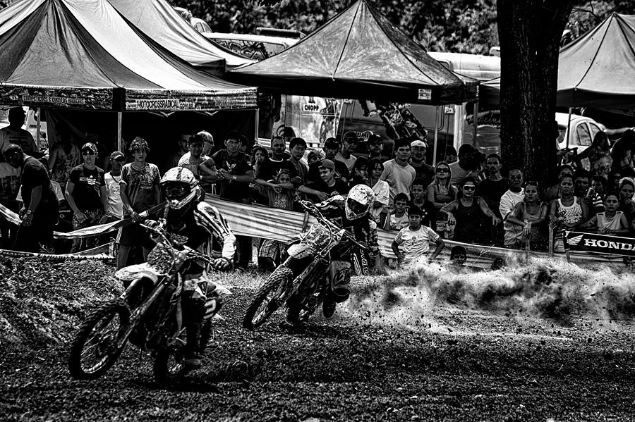 Black And White Photograph - Motocross by Gustavo Castellon