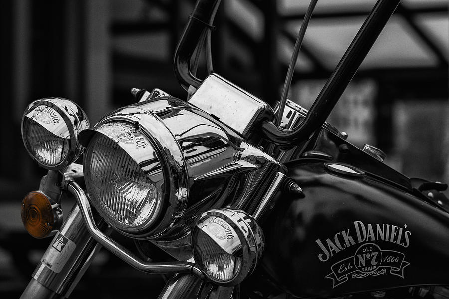 Motor Bike Headlight Photograph