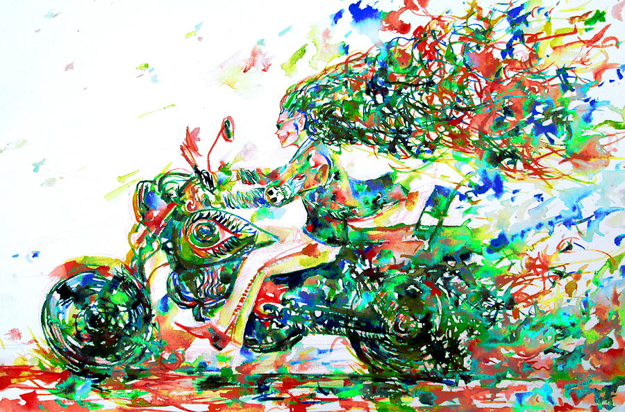 Motor Demon Running Fast Painting by Fabrizio Cassetta