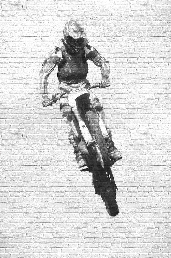 Motorcross 2 Digital Art by Roy Pedersen