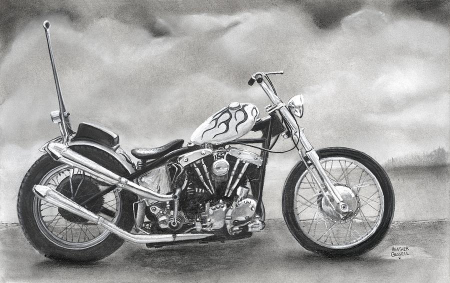 Motorcycle Pastel by Heather Gessell - Fine Art America