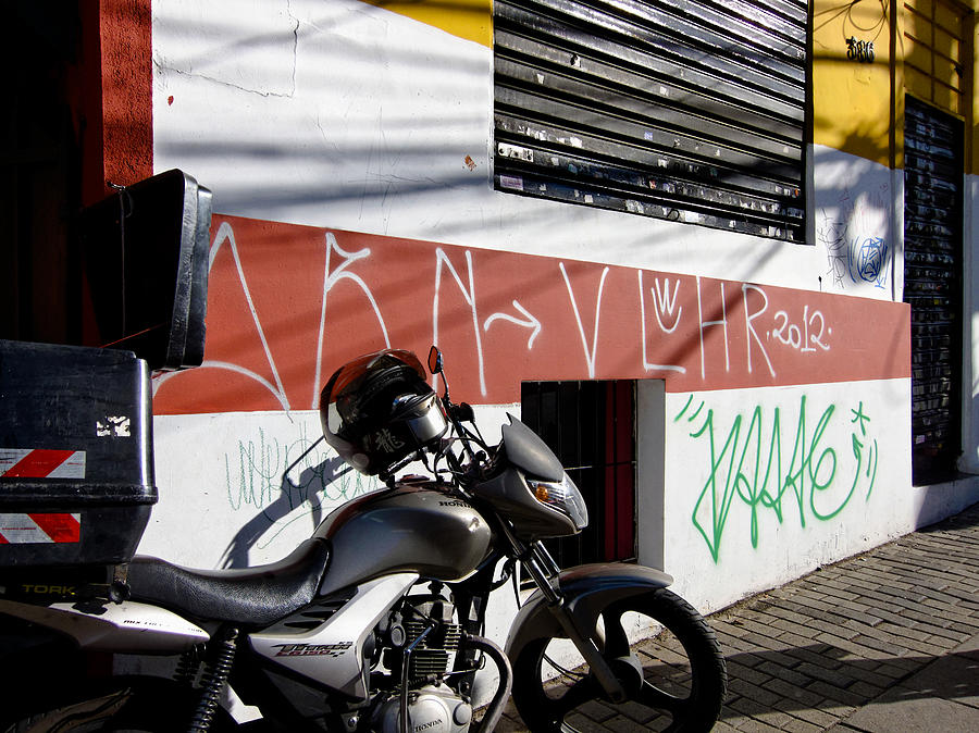Motorcycle in Sao Paulo Photograph by Julie Niemela