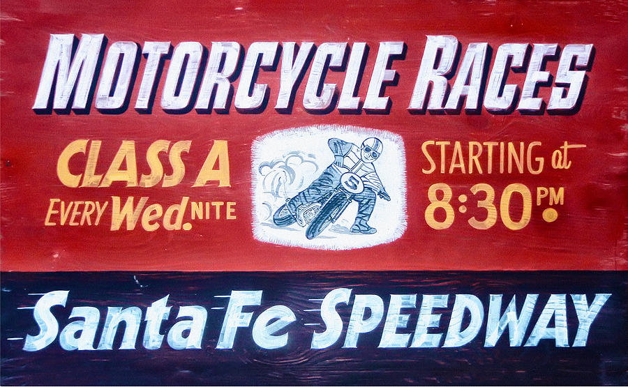Motorcycle Races Santa Fe Speedway Photograph by Bill Cannon