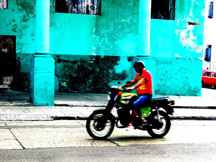 Motorcycling Havana Streets  Photograph by Funkpix Photo Hunter