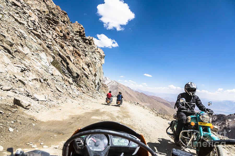 Motorcycling in Ladakh Photograph by Didier Marti