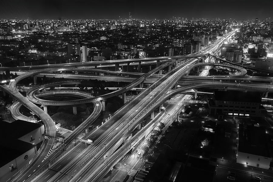 Black And White Photograph - Motorway by Koji Sugimoto