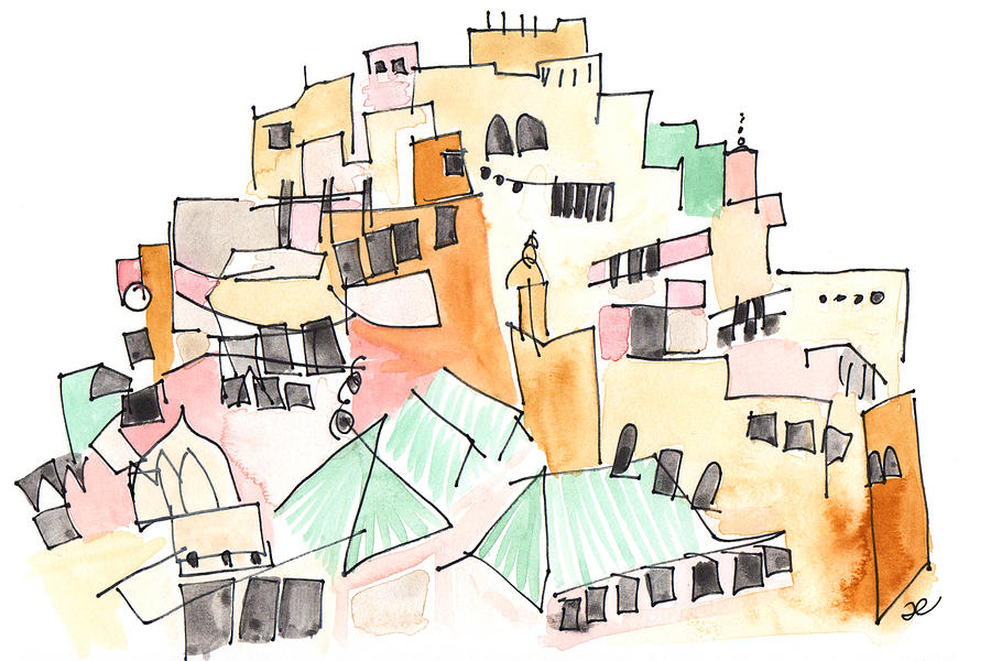 Moulay Idriss Painting by Anna Elkins