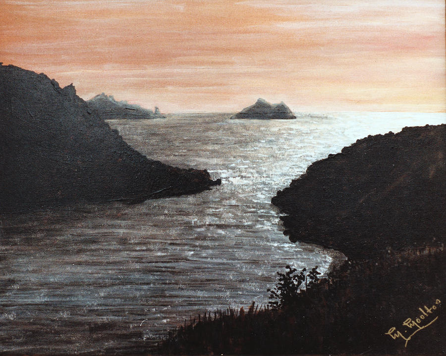 Mouls Island Cornwall Painting by Mackenzie Moulton