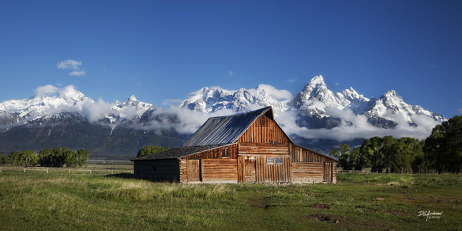 Moulton barn and Tetons Photograph by Don Anderson