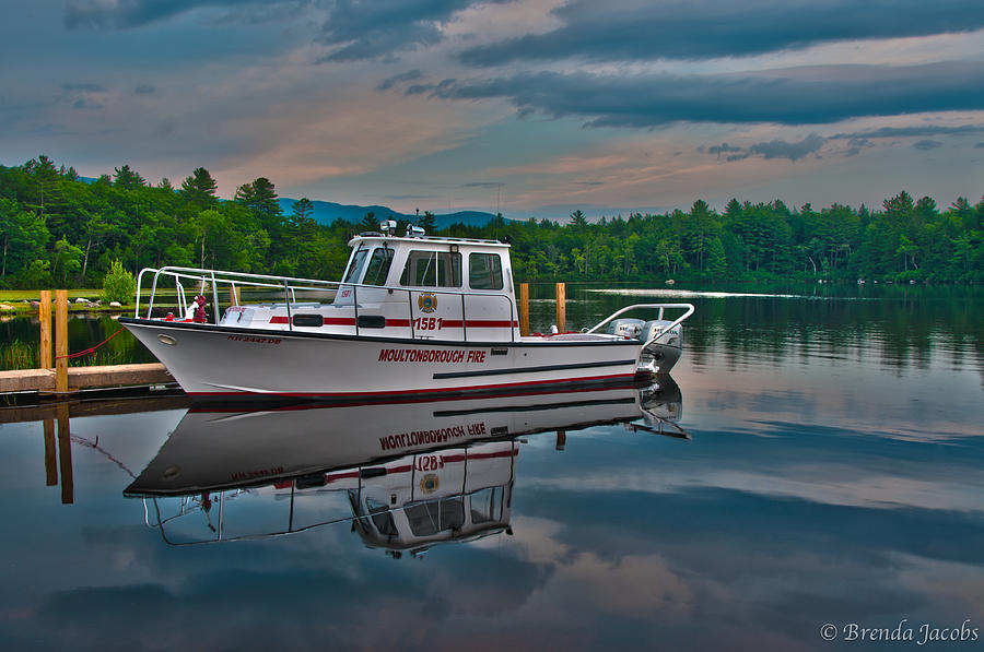 Boat Photograph - Moultonborough Fire Boat by Brenda Jacobs