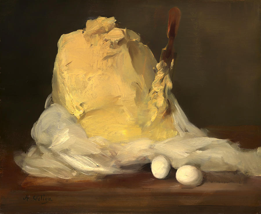 Egg Painting - Mound of Butter by Mountain Dreams