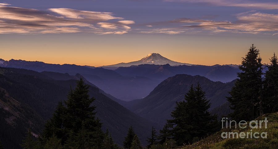 Mount Adams Morning Layers Photograph by Mike Reid