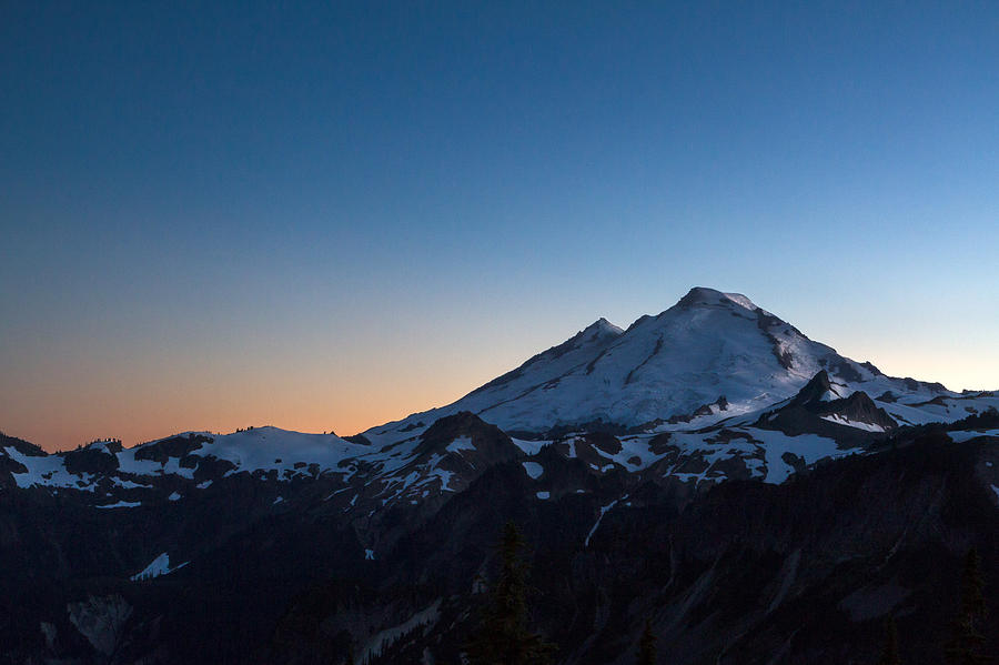 Mount Baker at Sunset Photograph by Michael Russell