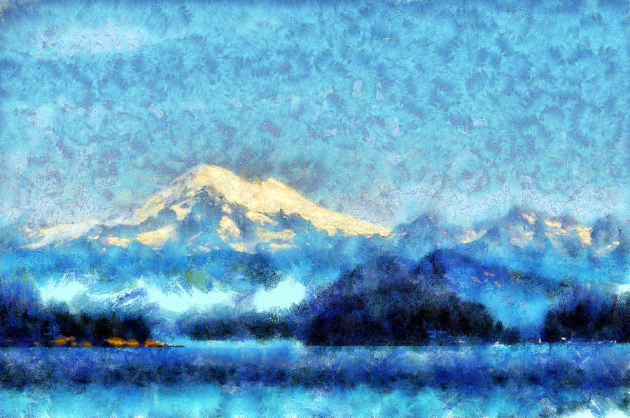 Mount Baker Digital Art by Kaylee Mason