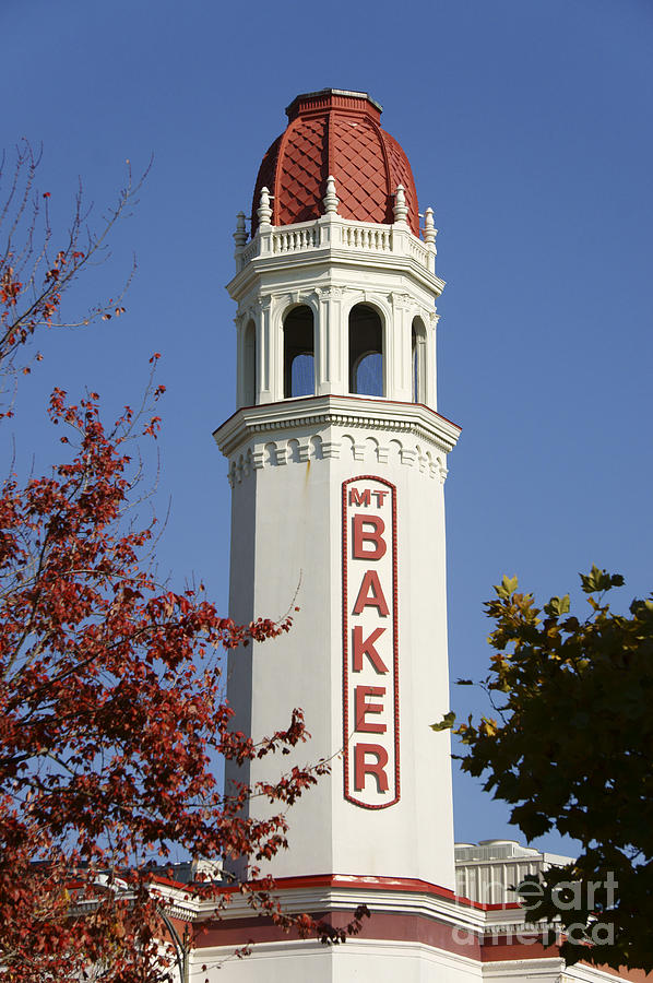 Mount Baker Theater Tower Bellingham Photograph by John  Mitchell