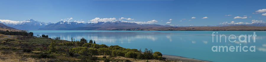 Mount Cook and Lake Pukaki panorama Photograph by Sheila Smart Fine Art Photography