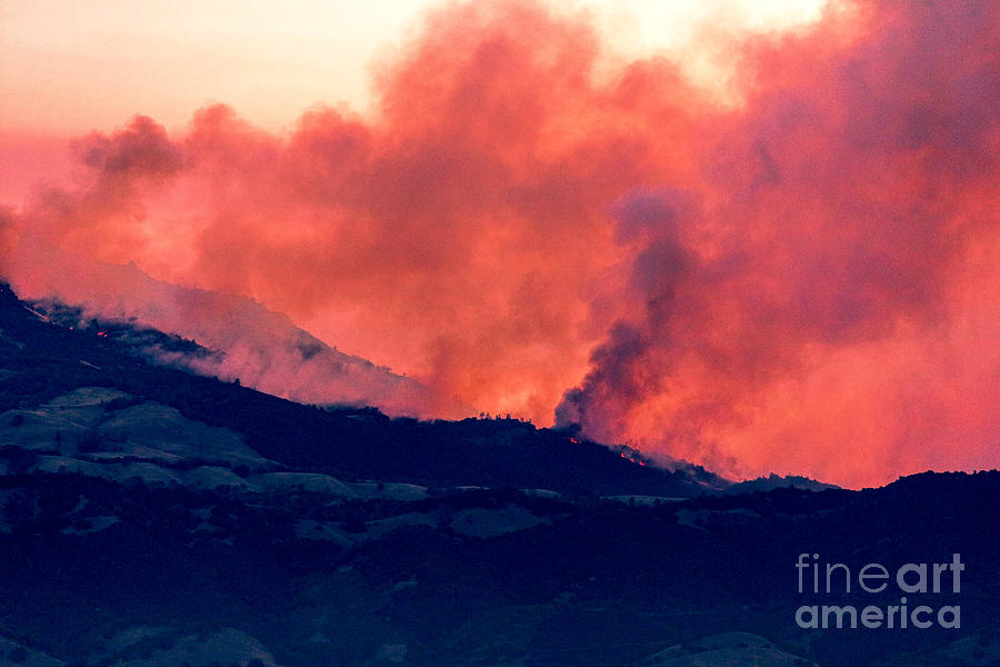 Mount Diablo On Fire Photograph by DJ Laughlin
