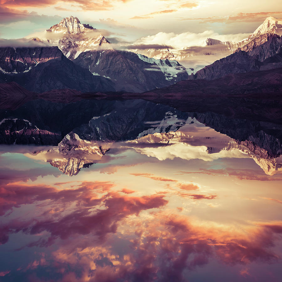 Mount Everest Reflection Photograph by Chinaface
