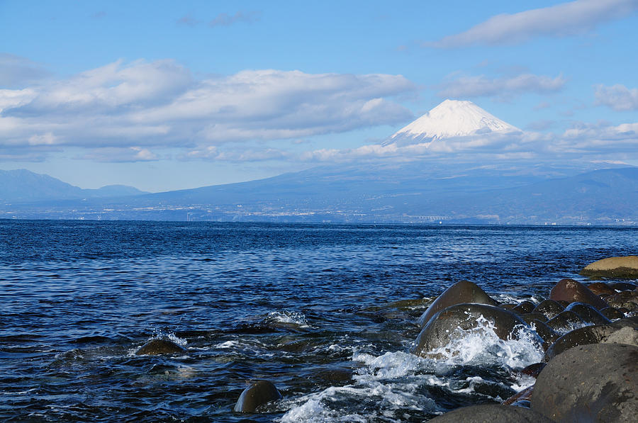Mount Fuji and Blue sea Photograph by Takeshi.K