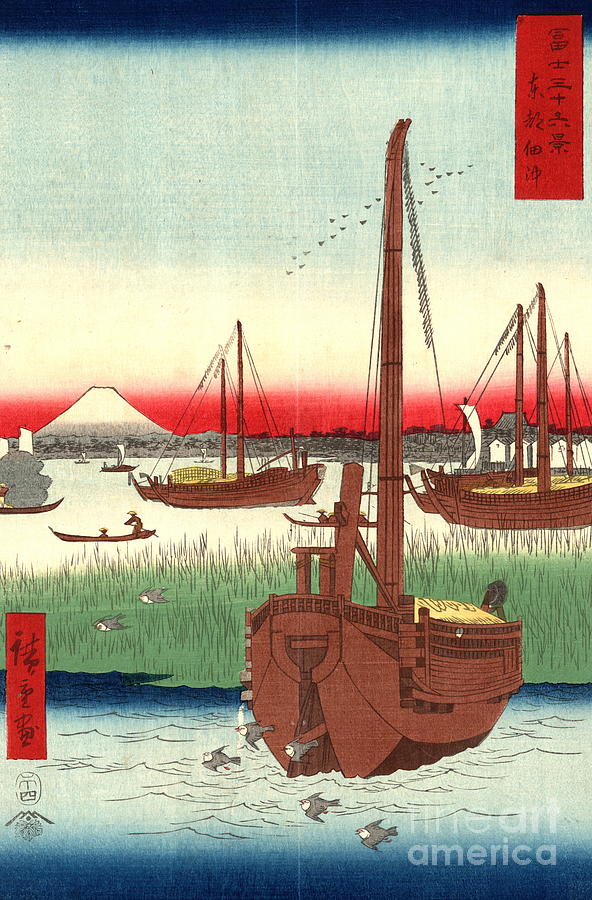 Mount Fuji from Tokyo Bay 1858 Photograph by Padre Art