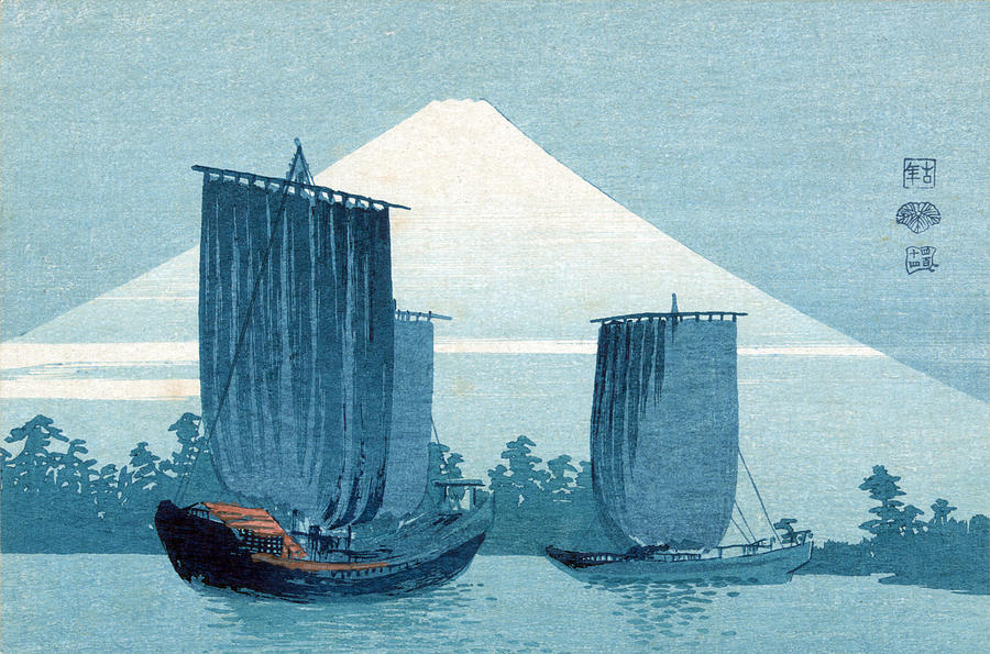 Mount Fuji, Sailboats Photograph by Science Source