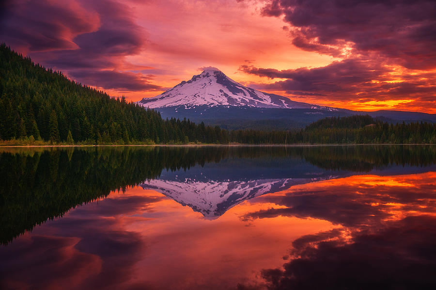 Lake Photograph - Mount Hood Sunrise by Darren White