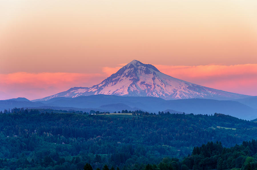 Mount Hood Sunset Closeup Photograph by Jess Kraft - Fine Art America