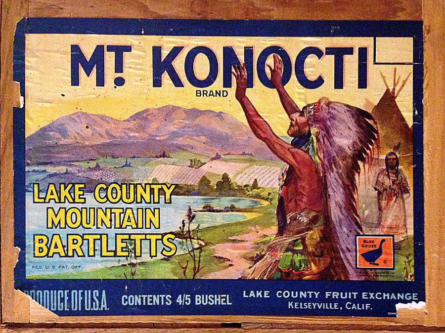 Mount Konocti Crate Label Photograph by Richard Reeve