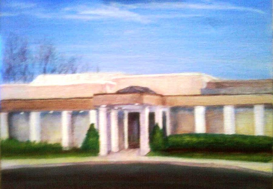 Mount Laurel Library Painting by Sheila Mashaw