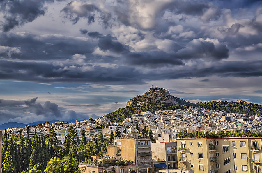 Mount Lycabettus in late afternoon Photograph by Micah Goff