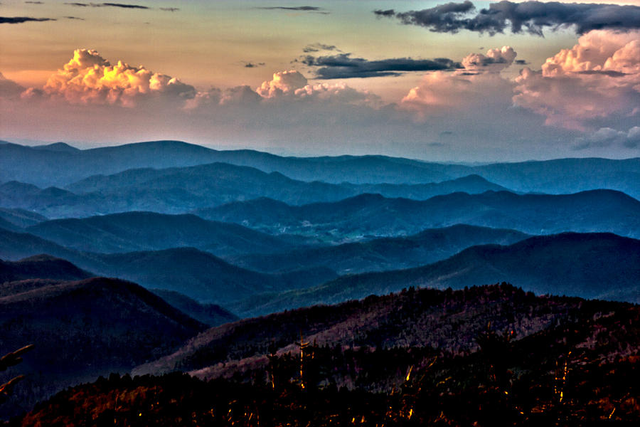 Mount Mitchell Sunset Photograph by John Haldane
