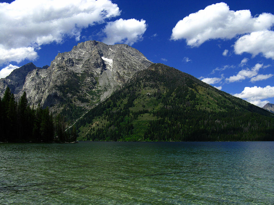 Mount Moran and Leigh Lake Photograph by Raymond Salani III