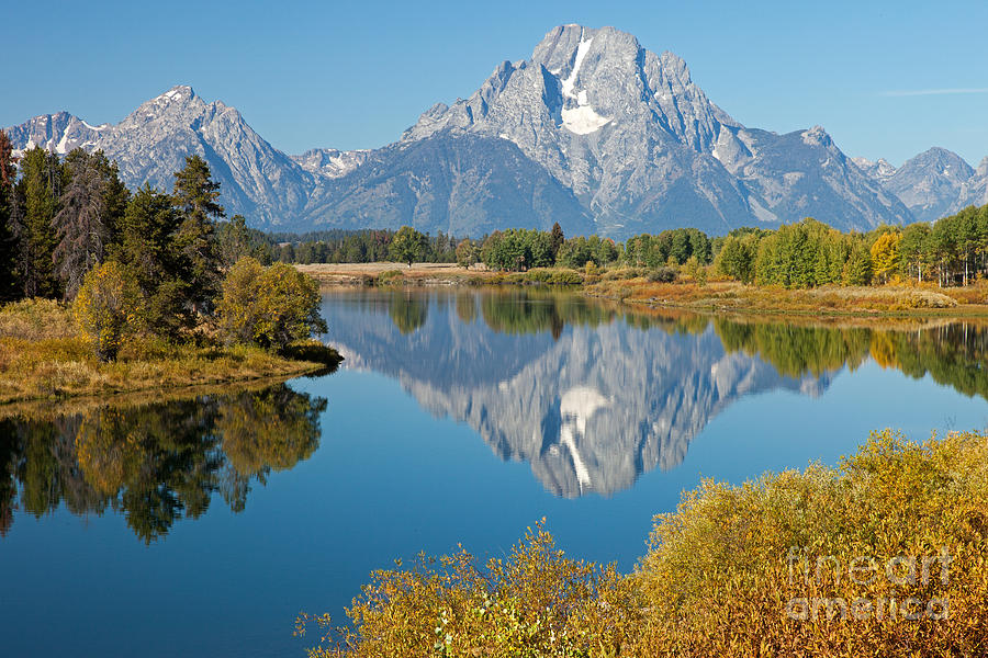 Mount Moran Oxbow Bend Grand Teton National Park Photograph by Fred Stearns