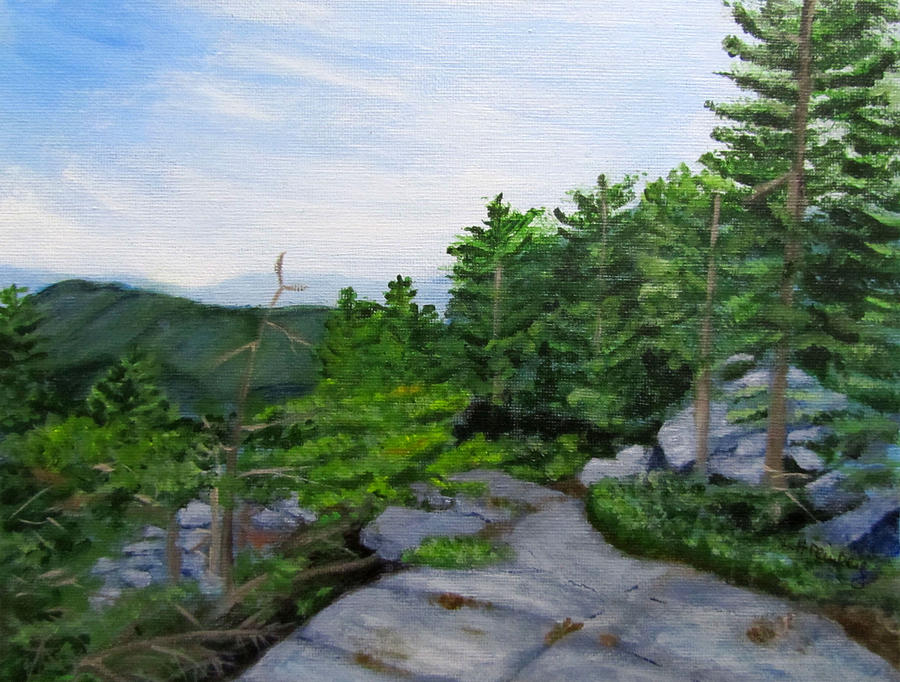 Mount Morgan Trail Painting by Linda Feinberg