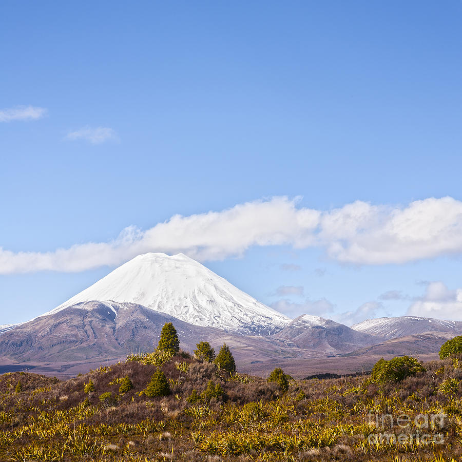 Nature Photograph - Mount Ngauruhoe Tongariro National Park New Zealand by Colin and Linda McKie